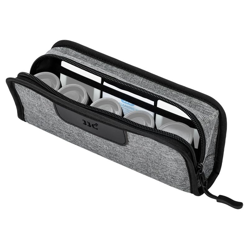 JJC Portable 35mm Film Case Pouch, Compact Film Carrying Case Storage Bag for 5 Rolls of 35mm 135 film,Compact Film Canister Holder Container Storage Box with Belt Loop and Strap (NO Film Included)-image-49