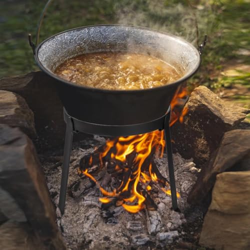 Support de cuisson pour feu ouvert stable et trépied robuste de camping - 5