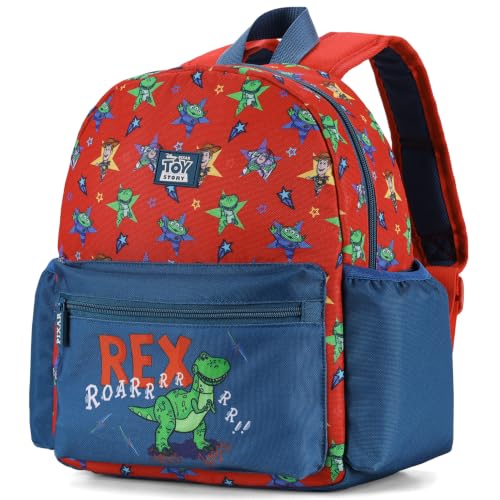 Mochila Disney para crianças, 30,5 cm/35,5 cm, mochila escolar, Toy Story Rex's Roaring Galaxy Check, Medium, Personagem