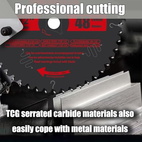 Image of 6-1 /2 Inch Metal Cutting Blade,Replace for Diablo D0648CFX 6-1 /2 inch Metal Cutting Circular Saw Blade,Compatible with 6 1 /2 Inch Circular Saw,Cermet Carbide Up to 5X Longer Life 5 /8 Arbor