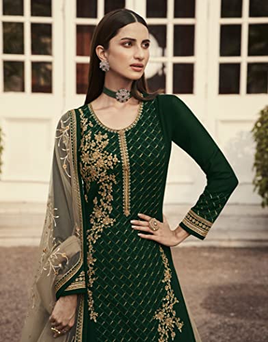 Delisa New Indian/Pakistani Eid Special Party/Ethnic wear Georgette Straight Ghagra Style Salwar for Womens LTT2