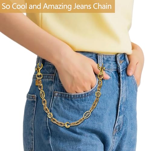 Image of Bag Chain Charm for Handbag, Purse Wallet &Pants Chain Jean Chains, Vintage Bag Strap Chains Extender