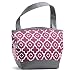 Fit & Fresh Hyannis Insulated Lunch Bag for Women, Soft Cooler Bag with Ice Pack for Work and On-The-Go, Maroon Ikat Geo