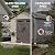LazySunsets 8x10 Ft Outdoor Storage Shed, Large Resin Outdoor Shed with Floor Included, 3 Windows & Lockable Door, Garden Plastic Storage Sheds for Bike, Lawn Tools, Garbage Can