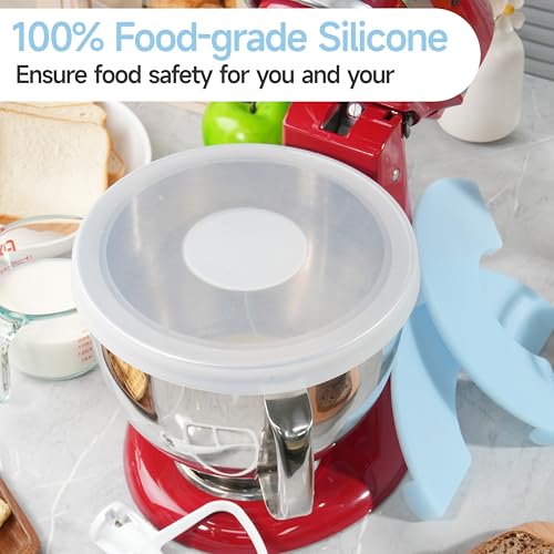 LUVCOSY 3 Pack Silicone Covers for KitchenAid Tilt-Head Stand Mixer 4.5-5 Quart Stainless Steel Bowls | KitchenAid Accessory and Attachments | Foldable and Durable Lid (Lid Only) by LUVCOSY - Image 8