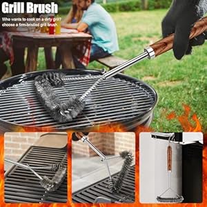 31pcs Stainless Steel BBQ Grill Accessories Set for Men Dad, Heavy Duty Grilling Tools for Outdoor Camping, BBQ Utensils Kit with Mats, Grill Brush in Carrying Bag Brown 31pcs Stainless Steel BBQ Grill Accessories Set for Men Dad Heavy Duty Grilling Tools for Outdoor Camping BBQ Utensils Kit with Mats Grill Brush in Carrying Bag Brown