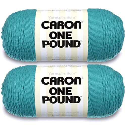 Image of Caron One Pound Aqua Yarn - 2 Pack of 454g /16oz - Acrylic - 4 Medium (Worsted) - 812 Yards - Knitting /Crochet