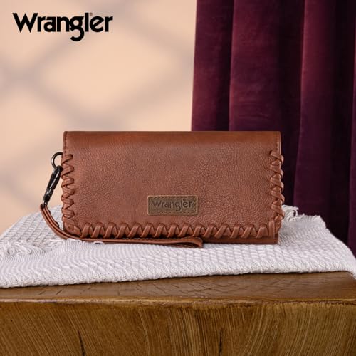Montana West x Wrangler Wallet Women Trifold RFID Wristlet Wallet for Women Clutch Purse with Card Holder4