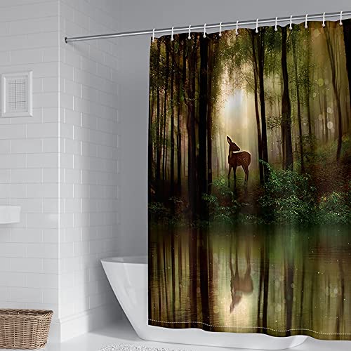 Rideau de douche anti-moisissure 150x200cm en polyester pour éviter l'eau sur le sol - 2