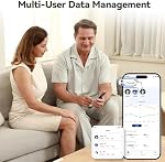 Checkme Rechargeable Blood Pressure Monitor, Automatic Upper Arm BP Machine, Large Clear Numbers, 2-User Mode, 2x199 Memories, Large Cuff, Unlimited Cloud Storage via Bluetooth APP