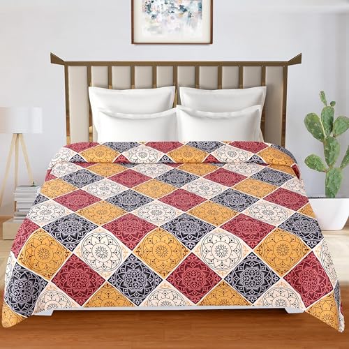 Image of la' amour Super Premium Quilt Cover Double Bed with Zipper Blanket Cover /rajai Cover /Comforter Cover /Duvet Cover King Size Soft Cotton Breathable Skin Friendly Stuff 90x100 Inches, Mehndi Green