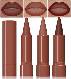 Juego de 3 lápices de labios mate y lápiz lab...