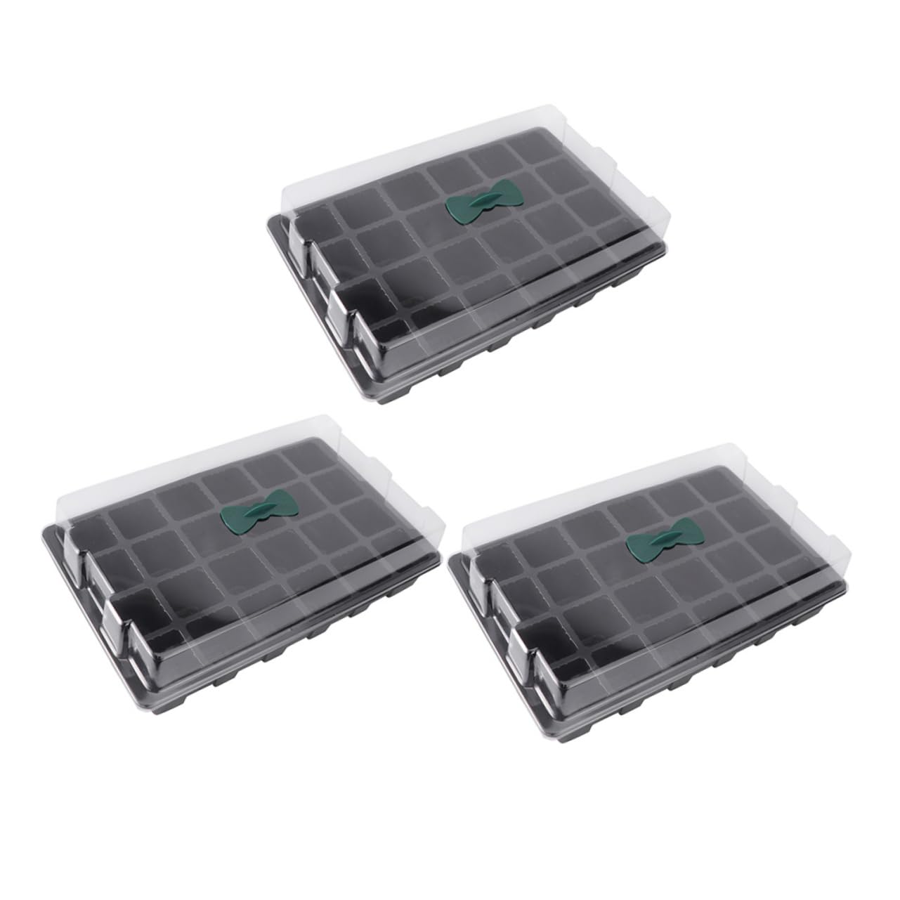 HEMOTON 3juegos Bandejas para Plántulas de Caja de Germinación para Cultivo Jardín Accesorio de Jardinería para Hortalizas