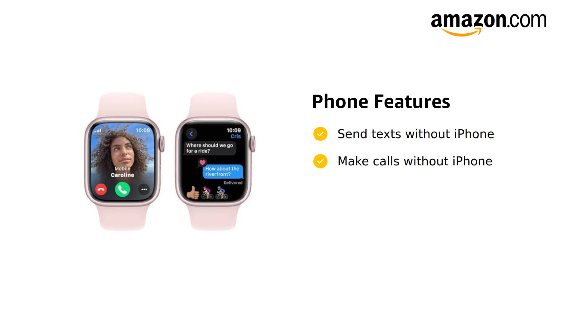 Amazon.com: Apple Watch Series 9 [GPS + Cellular 41mm] Pink