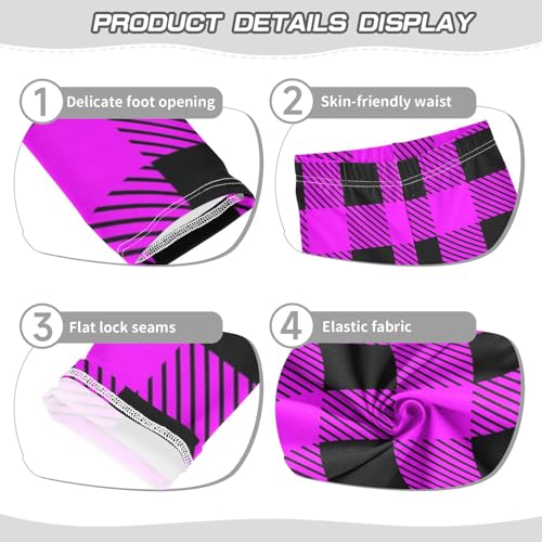 Plaid Purple Black Little Girls Shorts Cotton Cartwheel Shorts Summer Clothes for Performance3