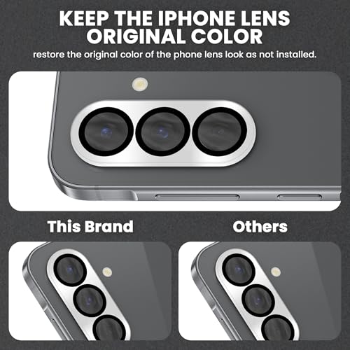 Image of FIRST MART Silver Camera Ring Guard Protector for Samsung Galaxy A56 and Samsung A36 | Tempered Glass with Metal Alloy Rings, HD Clear, Scratch Resistant, Case-Friendly | Pack of 1