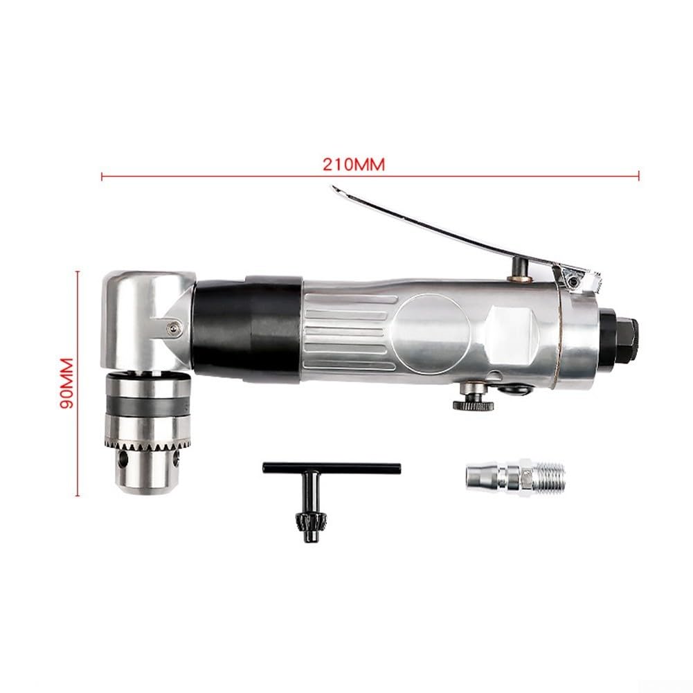 Trapano pneumatico ad angolo retto 90 gradi trapano pneumatico reversibile compatto design gomito ad alta coppia corpo in lega di zinco per spazi ristretti Uso industriale
