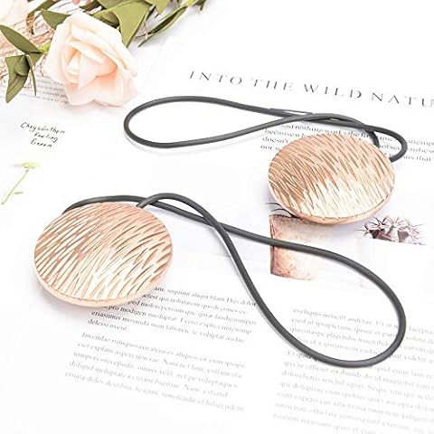 HNLHLY Magnetic Tiebacks,Magnet Curtain Buckle Tie Rope Tie Home Office Hotel Window Decoration Curtain Buckle Tie Tie Rope-Golden Cover