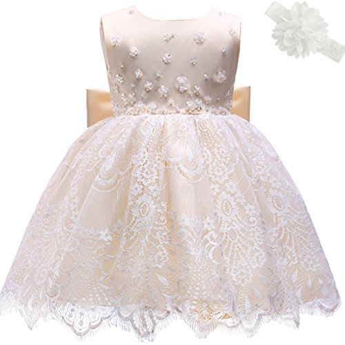 Preisvergleich Produktbild AHAHA Baby Mädchen Prinzessin Kleid Blumenmädchenkleid Taufkleid Festlich Kleid Hochzeit Partykleid Festzug Babybekleidung