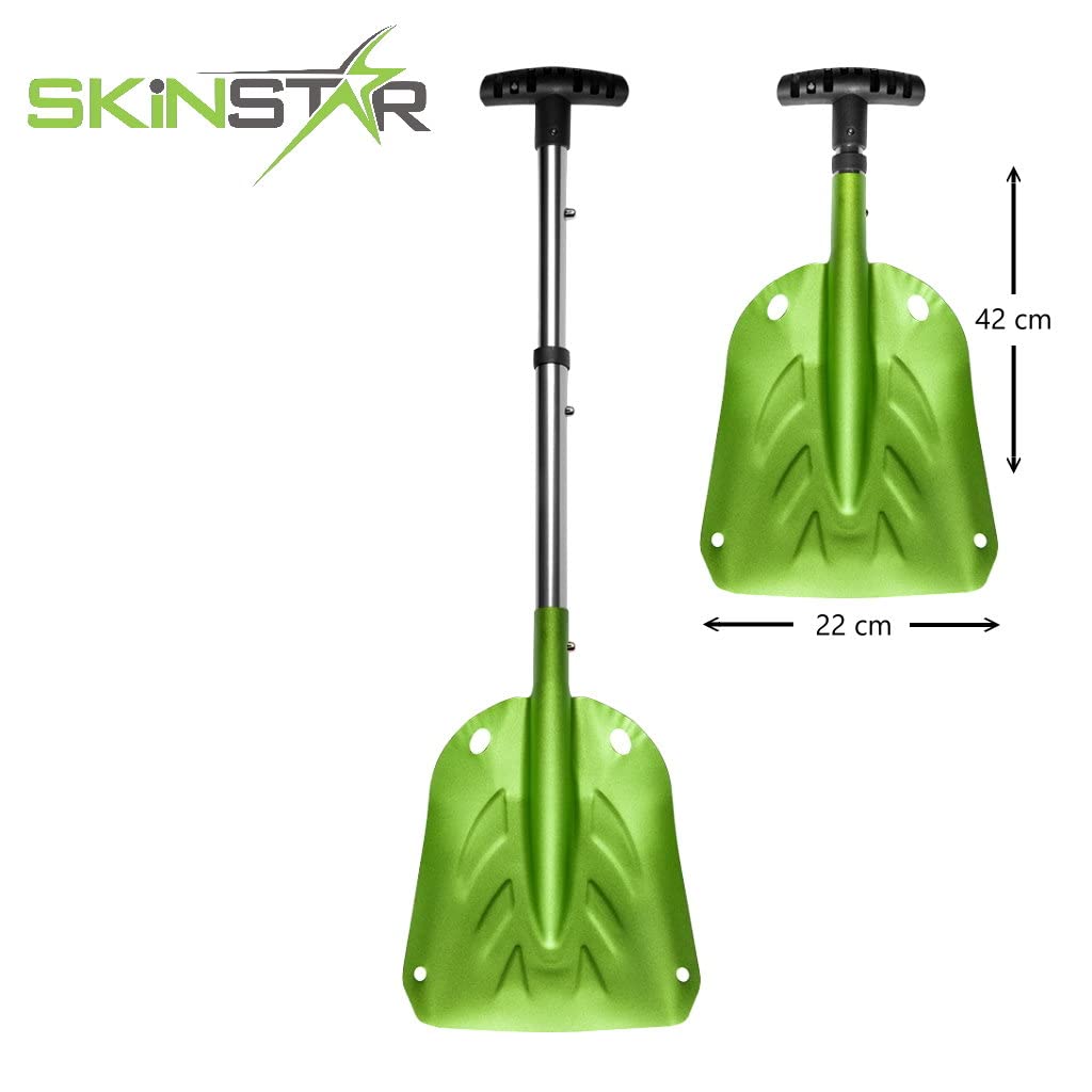 SkinStar Lawinensonde 260 oder 320cm und Schneeschaufel Klappbar Set Aluminium Leicht Kompakt Lawinenset