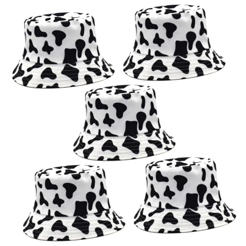 Chapeaux d'impression de vache en coton doux avec visière d'été pour femme