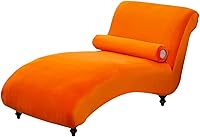 Vista 1 de Funda de terciopelo para tumbona grande sin brazos, funda para tumbona larga y curva, protector de muebles de mascotas, lavable a máquina, funda