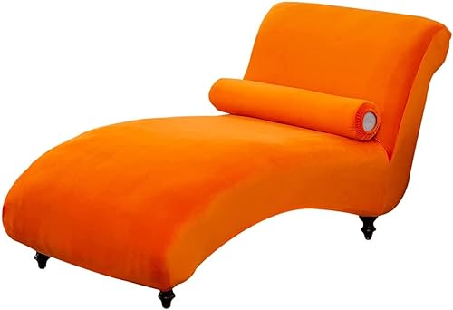 Funda de terciopelo para tumbona grande sin brazos, funda para tumbona larga y curva, protector de muebles de mascotas, lavable a máquina, funda