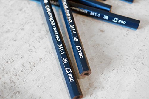 Caran d'Ache Edelweiss 3B Lápiz Grafito Pack 12 miniatura 4