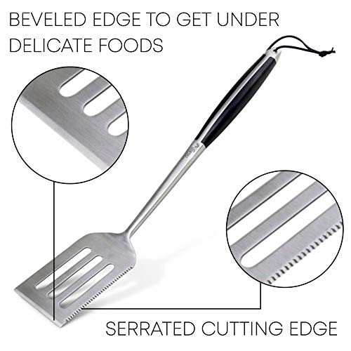 Magnum Grill MFKRW012905RH Grilling Accessories By Magnum Grill - 5 Piece Bbq Tools Set With 18 Inch Grill Spatula, Tongs For Cooking, Bbq Grill Mat And 2X Strong Magnetic Hooks thumb #2