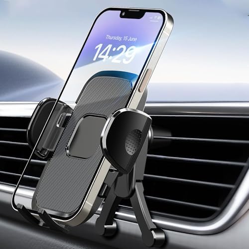 AIZIYO Car Phone Holder,Adjustable Air Vent Car Phone Holder Mount Compatible with iPhone 16/15/14/13, Samsung, Google,and All Smartphones, Hands-Free Auto Mobile Phone Stand
