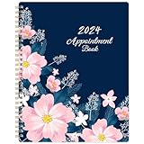 2024 Weekly Appointment Book & Planner - Jan. to Dec., 8' x 10', Daily Hourly With 30-Minute Interval, Twin-Wire Binding, Lay-Flat