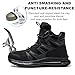 SYLPHID Steel Toe Shoes for Men High top Steel Toe Sneakers for Women Work Boots with Air Cushion Safety Footwear