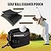 Golf Ball and Club Cleaning Bag, 3-Layer Golf Ball Cleaner Pouch with Waffle Cloth Towel, Waterproof PVC Liner, High Cleanliness Soft Silver Wire, Golf Club Cleaning Bag Accessories with 3 Tee Holder