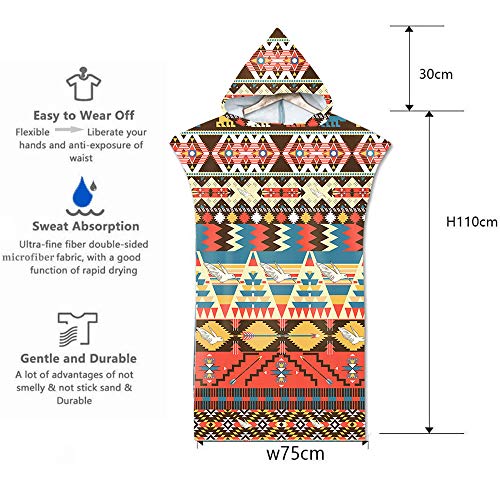 Surwin Hooded Changing Robe Adult Surf Poncho Towel - Image 4