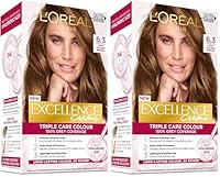 L'Oreal Paris Excellence Creme, 6.3 Light Golden Brown (100 Percent Grey Coverage) (Pack of 2)