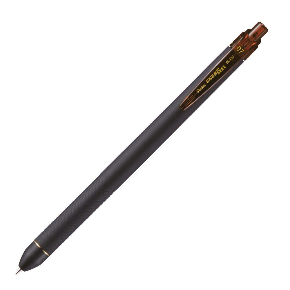 Pentel Energel Gel Pen Black 0.7mm Brown BL437R1-E