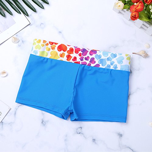Image of Kids Girls Heart Shaped Printed Tankini Set Crop Top with Short 2PCS Swimsuit Swimwear Bathing Suits