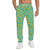 Firiseroh Men's Cartoon Duck Joggers Pants Funny Sweatpants for Men with Pockets Joggers for Men Gym Running Jogging L