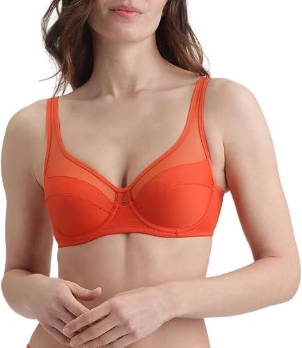 DIM Women - Generous Classic Bra x1 | Perfect Support for Bigger Cups | Thick Stretch Microfibre | U-Back and Wide Straps | Modern Look and Absolute Comfort