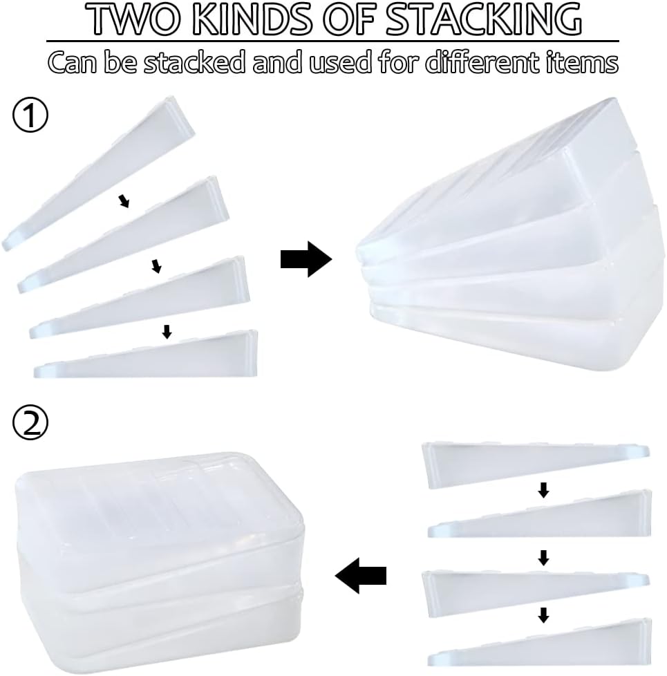 Modixun 16Pack Clear Rubber Furniture Leveling Wedges, 2 Heights, Flexible and Firm Leveler Wedges - Image 5