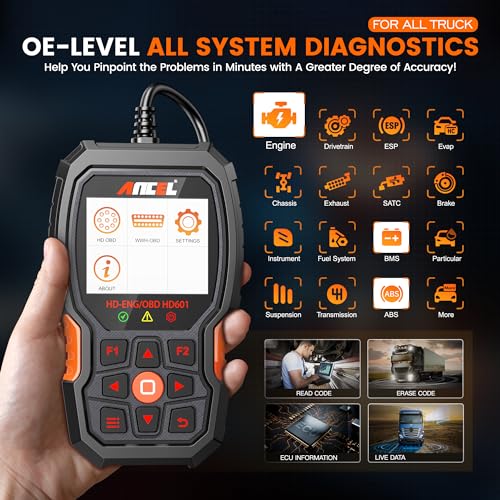 Image of ANCEL PB100 Car Circuit Tester with ANCEL HD601 Heavy Duty Truck Scanner