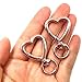 YIXI-SBest 6 Pcs Rose Gold Heart Shape Swivel Buckles Trigger Spring Keyring Buckle, Clasps Hooks Keychain Ring Buckles Fashion Clips for Keychains, Bag, Purse and Handbag (11mm, Heart Shape-1)