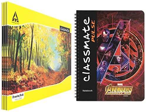 Image of Classmate Drawing Book - Unruled & Pulse Spiral Notebook, Unruled, 320 Pages