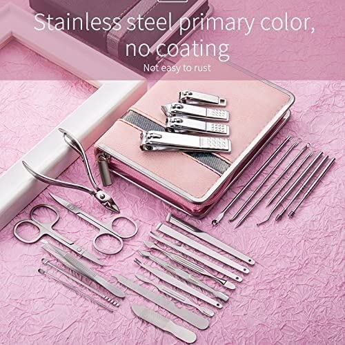 Zestaw do manicure pedicure profesjonalny zestaw do pielęgnacji stóp 26 sztuk Zestaw do manicure Obcinacz do paznokci ze stali nierdzewnej Szczypce do skórek Narzędzie do pielęgnacji pedicure Martwa s