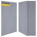 AUTORIFIC Acoustic Panels,10 Pack Sound Panels Noise Reducing for Walls,47.2"x23.6"x0.35" Soundproof Wall Panels,High-Density Acoustic Wall Panels,Decorative Wall Sound Absorbing Panel,Silver Gray