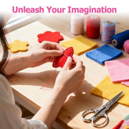 Image of 30Pcs Stiff Felt Sheets, 1mm Thick Felt Fabric Squares for Sewing & DIY | 5 Shades Of Purple Colors Craft Felt, Hard Felt, Thick Felt & Felt Paper for Patchwork, Home Decor & Handmade Projects