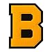 B - Gold on Black - 4 1/2 Inch Heat Seal/Sew On Chenille Varsity Letter