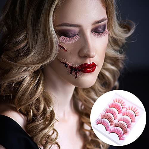 10pcs Colorful Eyelashes Halloween Lashes Long Halloween Fake Color Eyelashes Costume for Eyelash Extension - Image 3