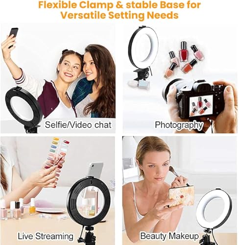 Image of Video Conference Lighting Kit, Ring Light Clip on Laptop Monitor, 6 inch Dimmable LED Circle Selfie Light for Zoom Meeting /Remote Working /Zoom Calls /Live Streaming /Video Recording