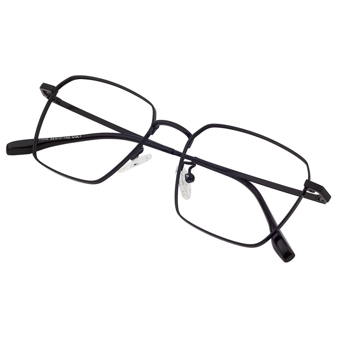 Roshfort Unisex Eyeglasses For Men Women Spectacle Frames Light Weight Blueray Block Eye Protection Glasses For Computer Zero Power Bluecut lens Square Medium Size M-35006-image-1